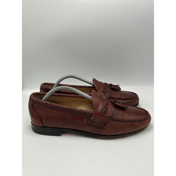 Allen Edmonds Maxfield Tassel Loafers Slip On Brown Size 10...